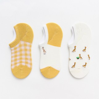 Набор носков  «Жирафы» короткие в мягкой упаковке, 3 пары