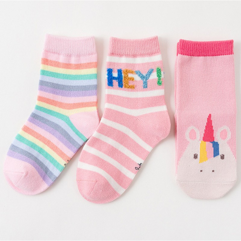 Набор детских носков «Радужный единорог» в мягкой упаковке, 3 пары