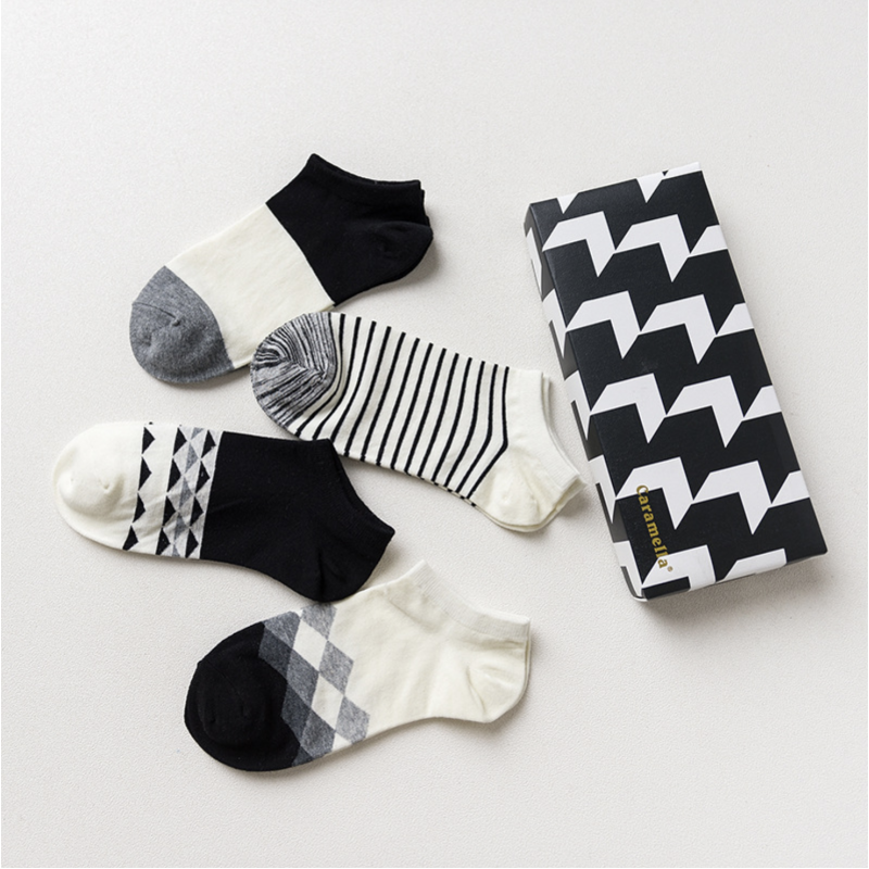 Набор мужских носков «Бело-черные-2», 4 пары