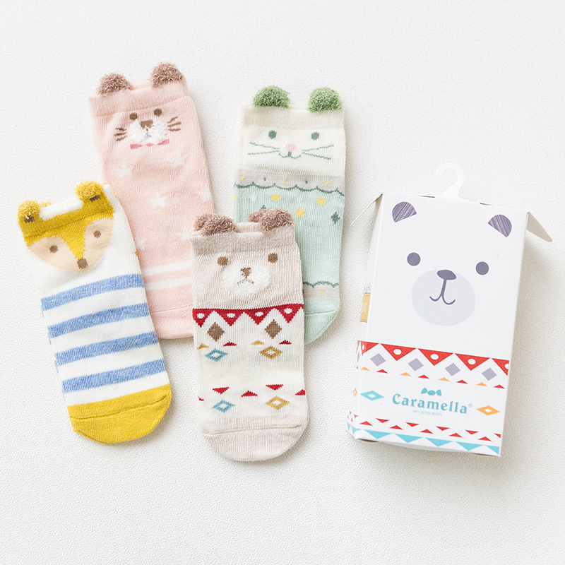Набор детских носков «Мишка» цветные, 4 пары