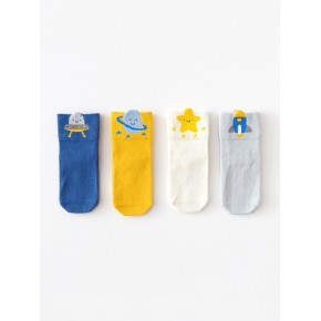 Набор детских носков «Космос» в мягкой упаковке, 4 пары