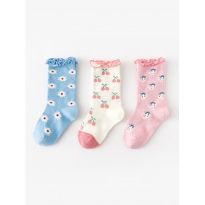 Набор детских носков «Ягоды» в мягкой упаковке, 3 пары