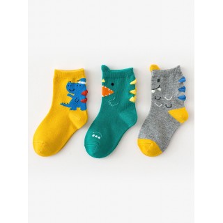 Набор детских носков «Динозаврики» в мягкой упаковке, 3 пары