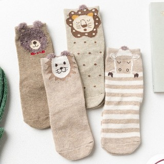 Набор детских носков «Собачка» серый, 4 пары