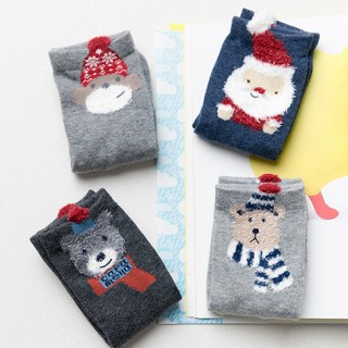 Набор детских носков «Мишка путешественник», серый 4 пары