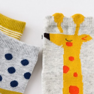 Набор детских носков «Спящий жираф» в мягкой упаковке, 3 пары